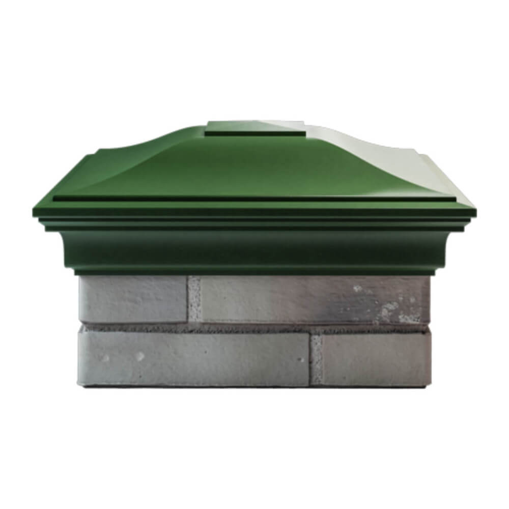 Колпак Zking Монблан Зеленый на столб 1.5х1.5 еврокирпича 0.7НФ (355х355мм) Владивосток фото