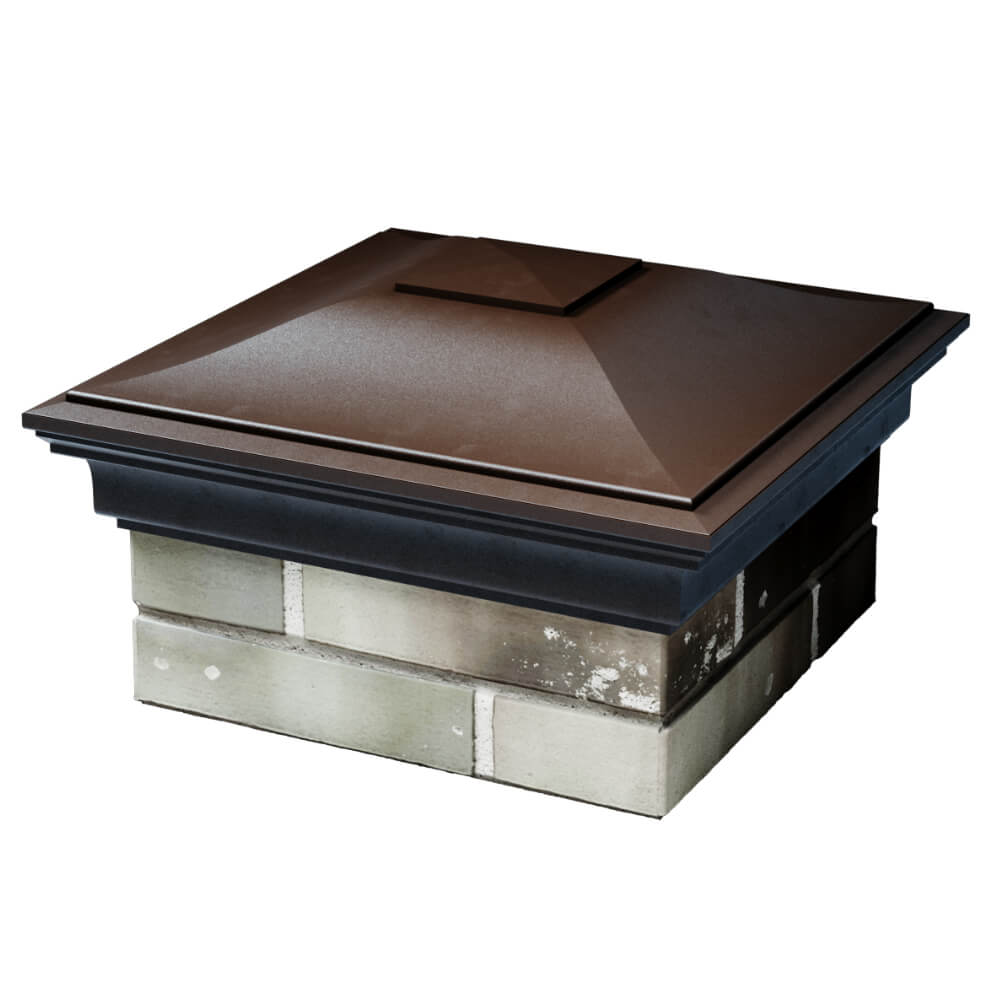 Колпак Zking Монблан Коричневый на столб 1.5х1.5 кирпича (385х385мм) в Владивостоке фото