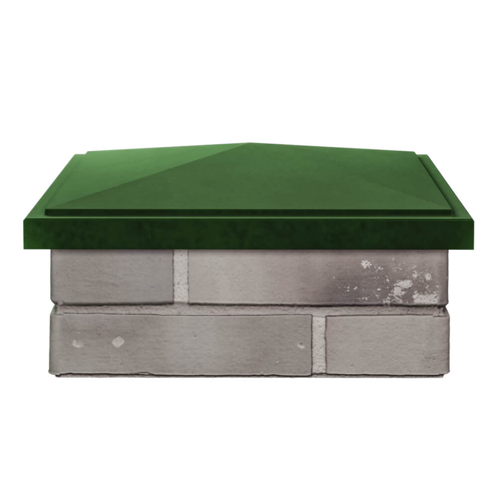 Колпак Zking БонаМоно Зеленый на столб 1.5х1.5 кирпича (385х385, 400х400мм) Владивосток фото