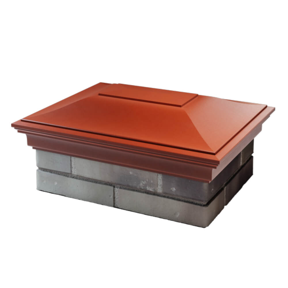 Колпак Zking Монблан Красный на столб 2х1.5 кирпича (515х385мм) в Владивостоке фото