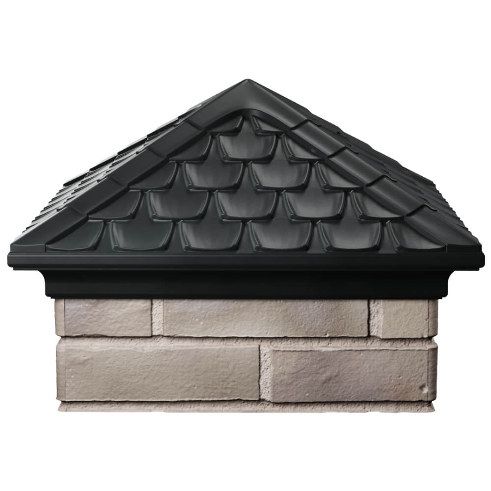 Колпак Zking Эльбрус Черный на столб 1.5х1.5 кирпича (385х385мм) Владивосток фото