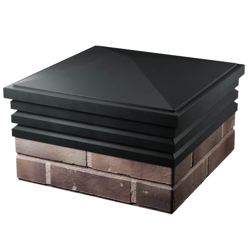 Колпак Zking Бона ХайТек Черный на столб 2х2 кирпича (513х513мм) в Владивостоке фото