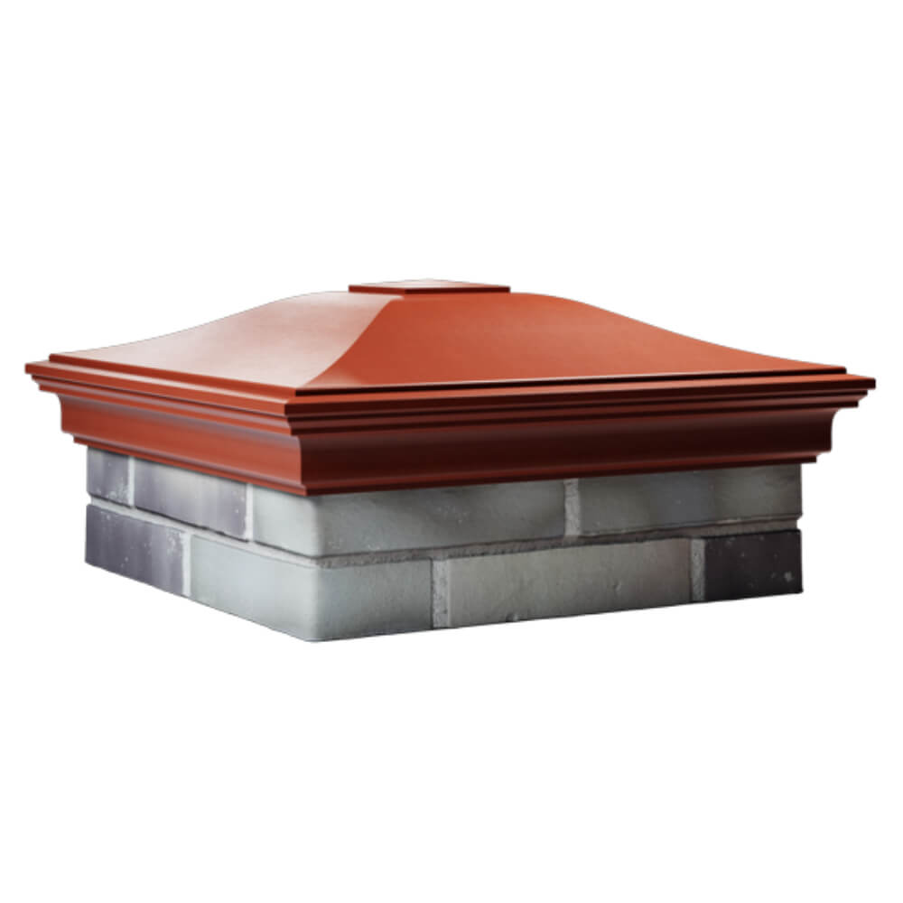 Колпак Zking Монблан Красный на столб 2х2 кирпича (515х515мм) в Владивостоке фото