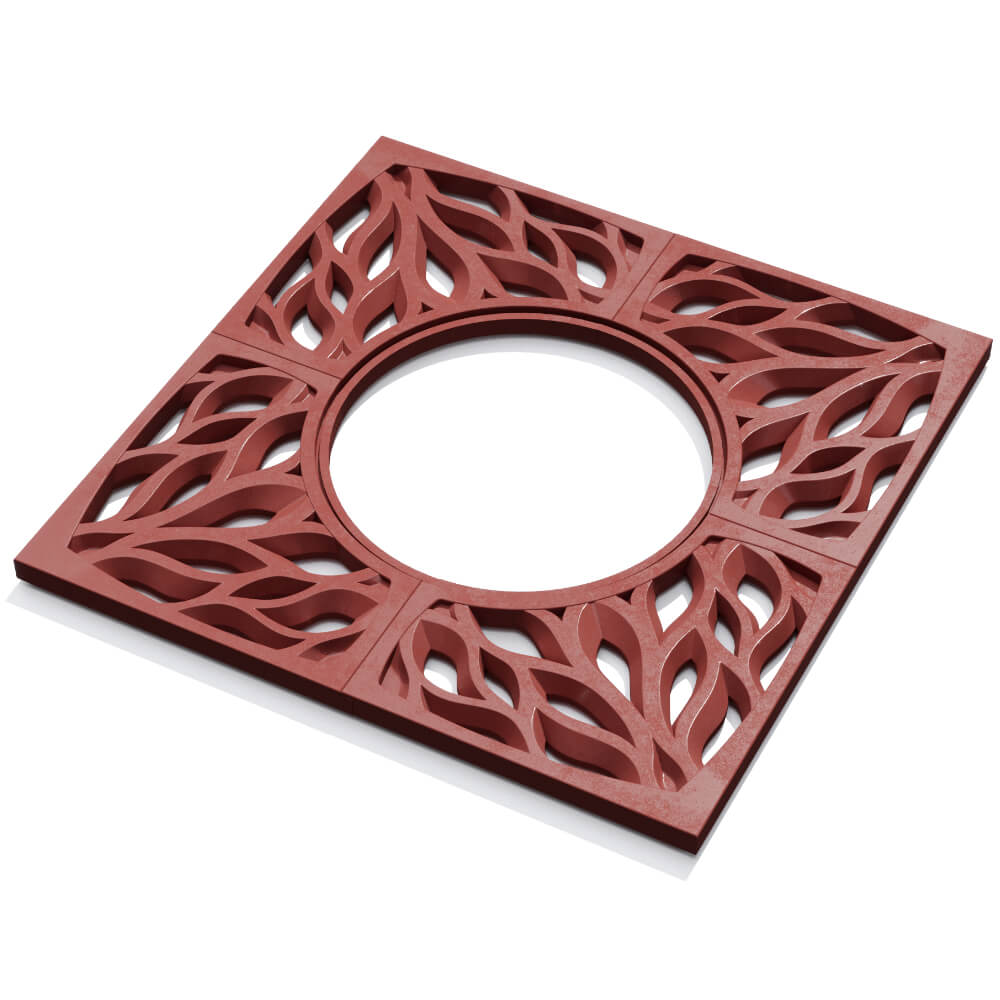 Приствольная решетка для дерева ZKING CRUST 1.2х1.2м Красная в Владивостоке фото