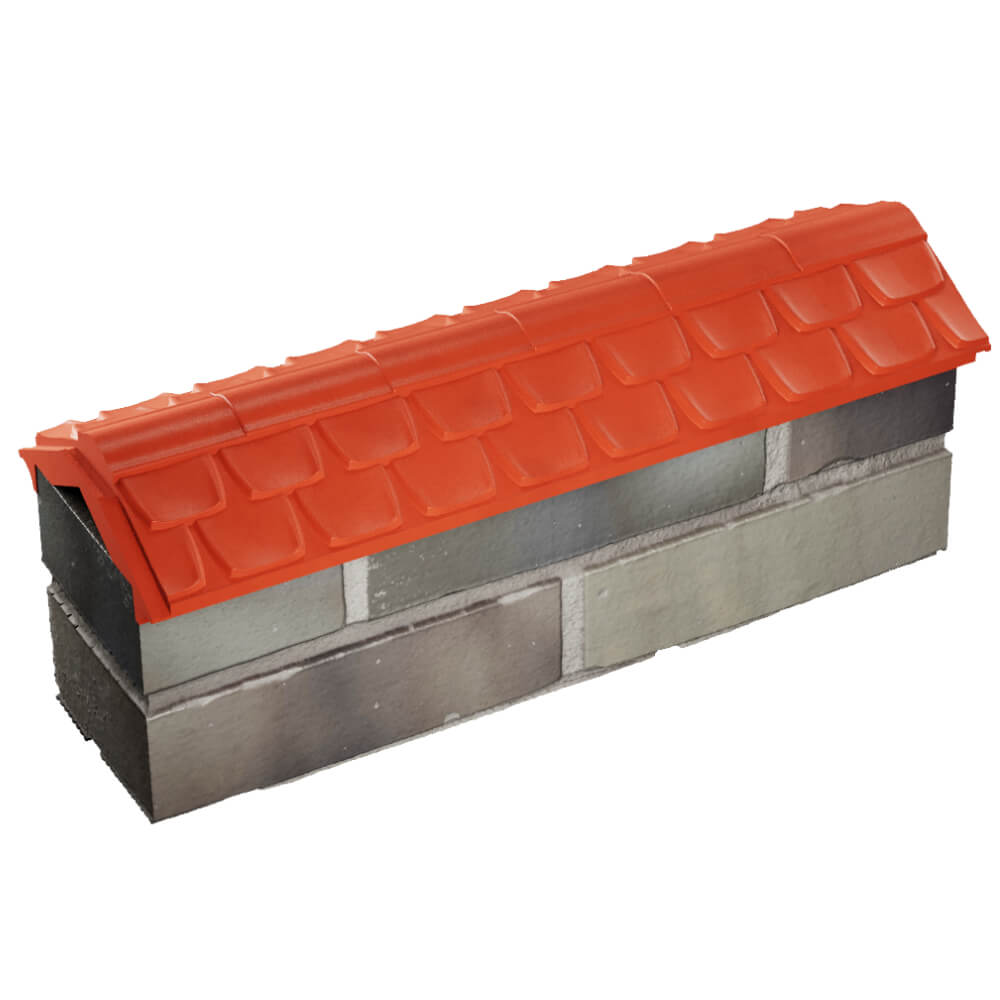 Парапет Zking Эльбрус Красный с посадкой на 0.5 кирпича (130мм) в Владивостоке фото