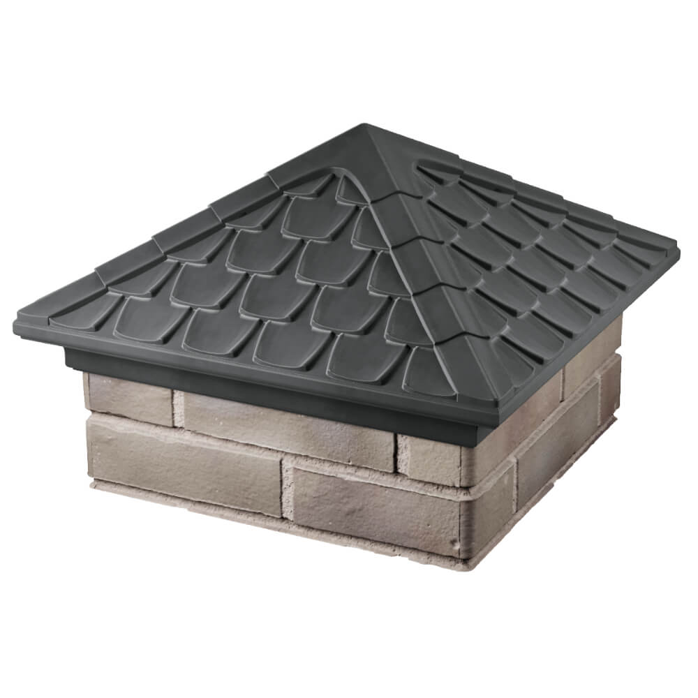 Колпак Zking Эльбрус Серый на столб 1.5х1.5 кирпича (385х385мм) в Владивостоке фото