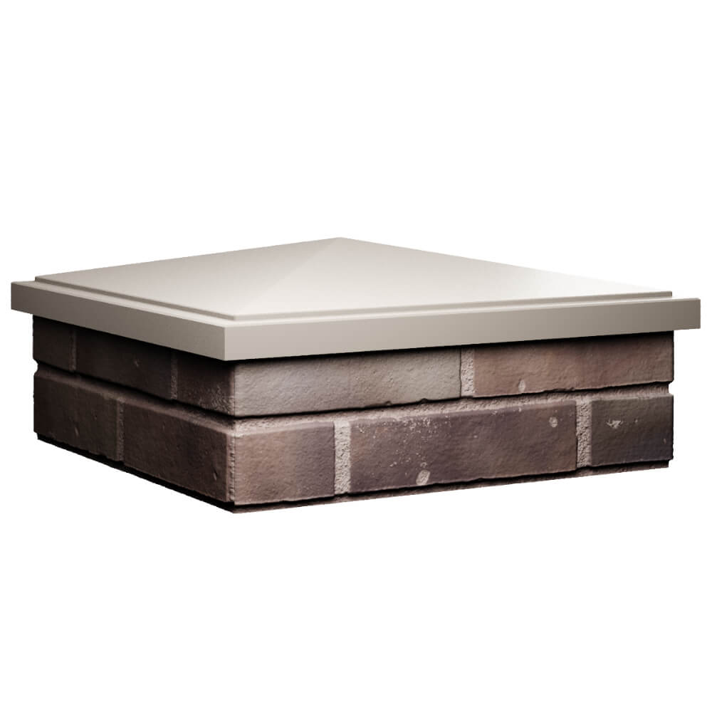 Колпак Zking БонаМоно Бежевый на столб 2х2 кирпича (515х515, 530х530мм) в Владивостоке фото