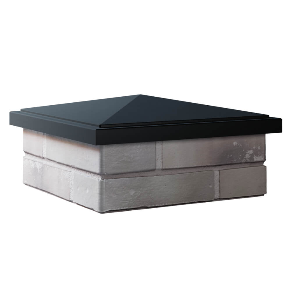 Колпак Zking БонаМоно Черный на столб 1.5х1.5 кирпича (385х385, 400х400мм) в Владивостоке фото