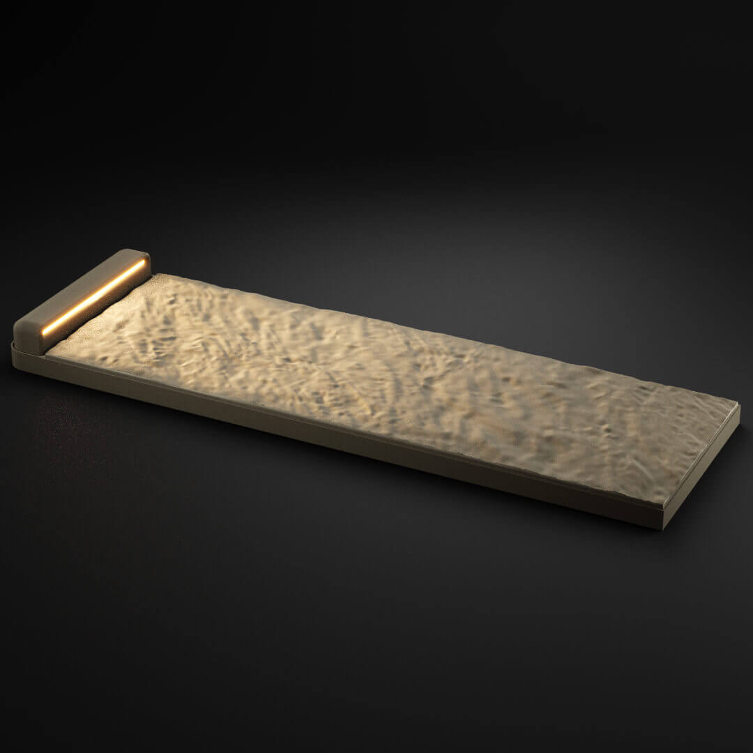 LED Светильник для шаговой плиты STONE Светлая Галька 330х75х98мм в Владивостоке фото