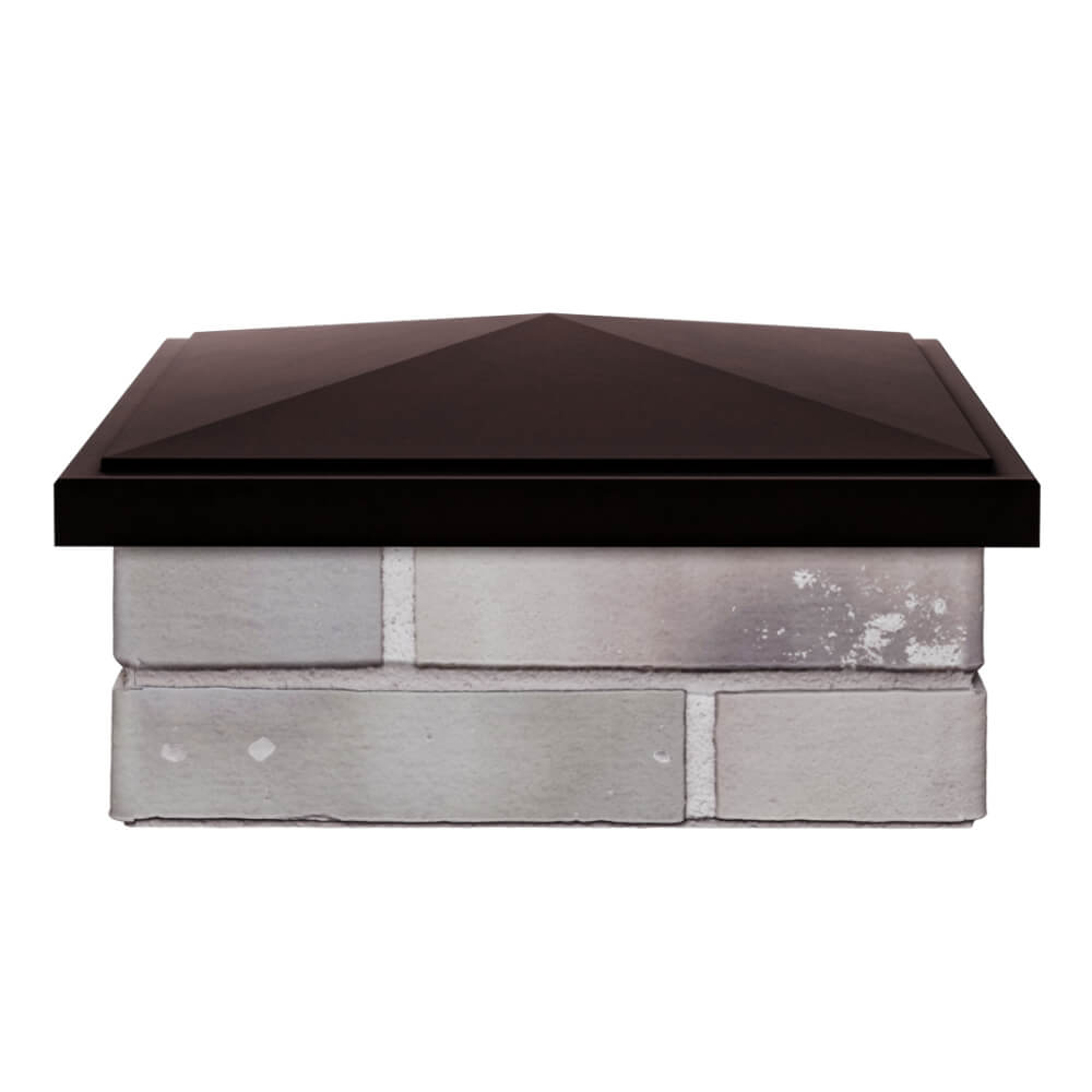 Колпак Zking БонаМоно Коричневый на столб 1.5х1.5 кирпича (385х385, 400х400мм) Владивосток фото