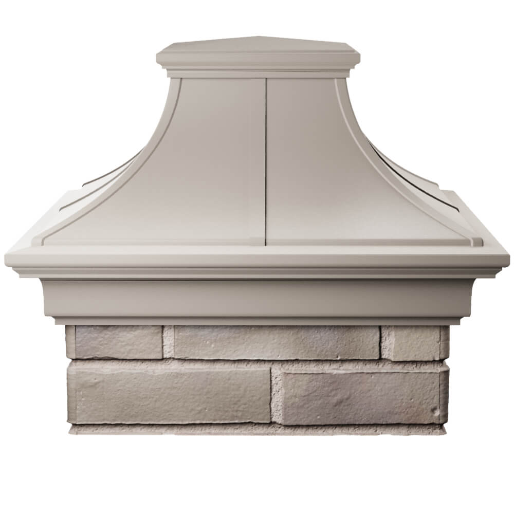 Колпак Zking Монблан Премиум Бежевый на столб 1.5х1.5 кирпича (385х385мм) Владивосток фото