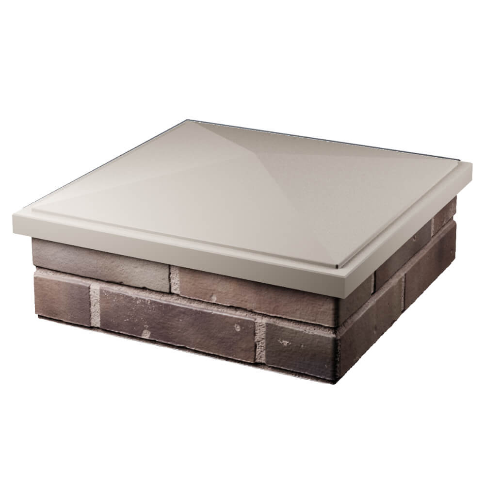 Колпак Zking БонаМоно Бежевый на столб 2х2 кирпича (515х515, 530х530мм) в Владивостоке фото