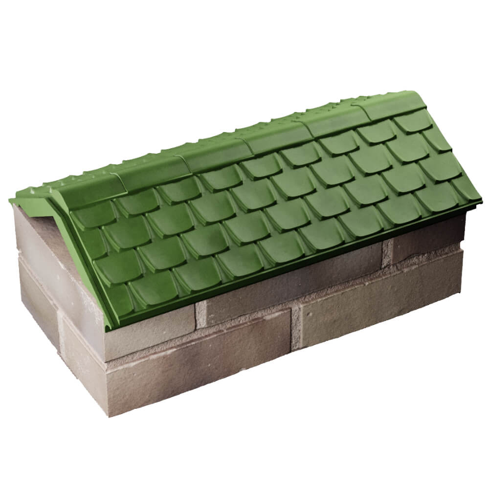 Парапет Zking Эльбрус Зеленый с посадкой на 1 кирпич (255мм) в Владивостоке фото