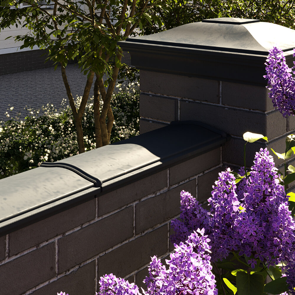 Парапет Zking Монблан Черный посадка на 0.5 кирпича (130мм) в Владивостоке фото