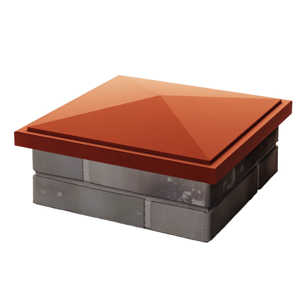 Колпак Zking БонаМоно Красный на столб 1.5х1.5 кирпича (385х385, 400х400мм) в Владивостоке фото