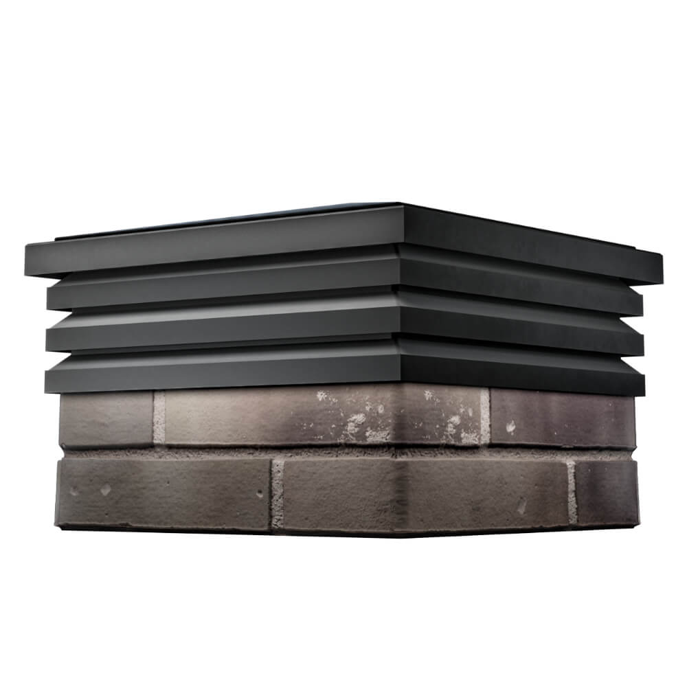 Колпак Zking Бона ХайТек Черный на столб 1.5х1.5 кирпича (385х385мм) в Владивостоке фото