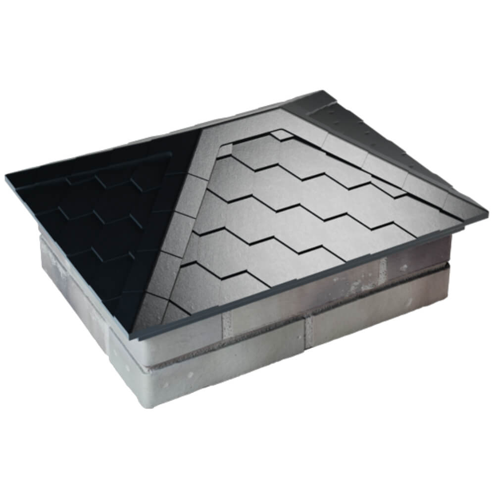 Колпак Zking Эверест Черный на столб 2х1.5 кирпича (520х390мм) Владивосток фото