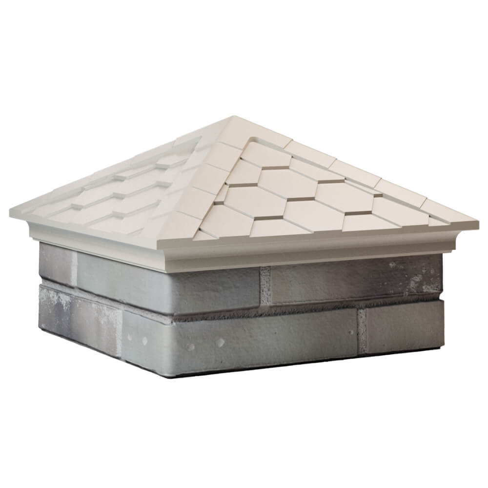 Колпак Zking Эверест Бежевый на столб 1.5х1.5 кирпича (390х390мм) в Владивостоке фото