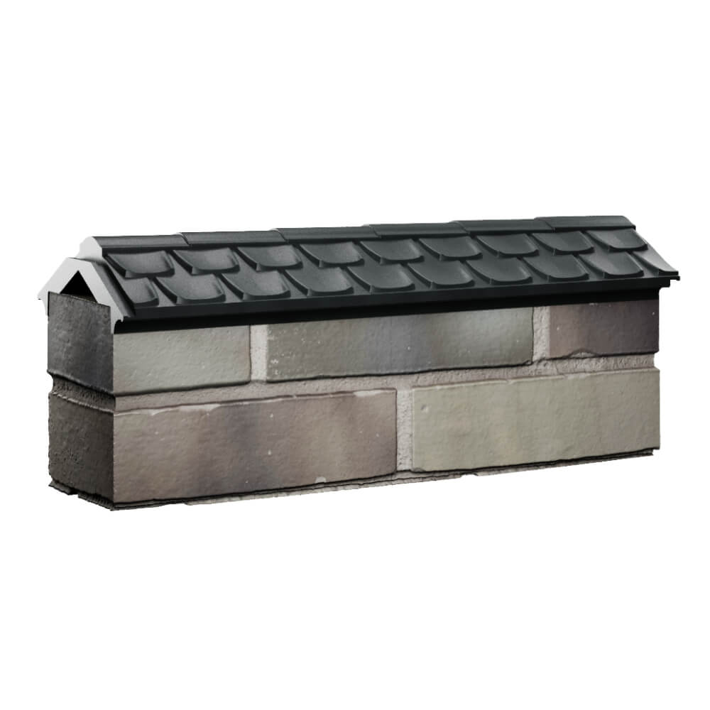 Парапет Zking Эльбрус Черный с посадкой на 0.5 кирпича (130мм) Владивосток фото