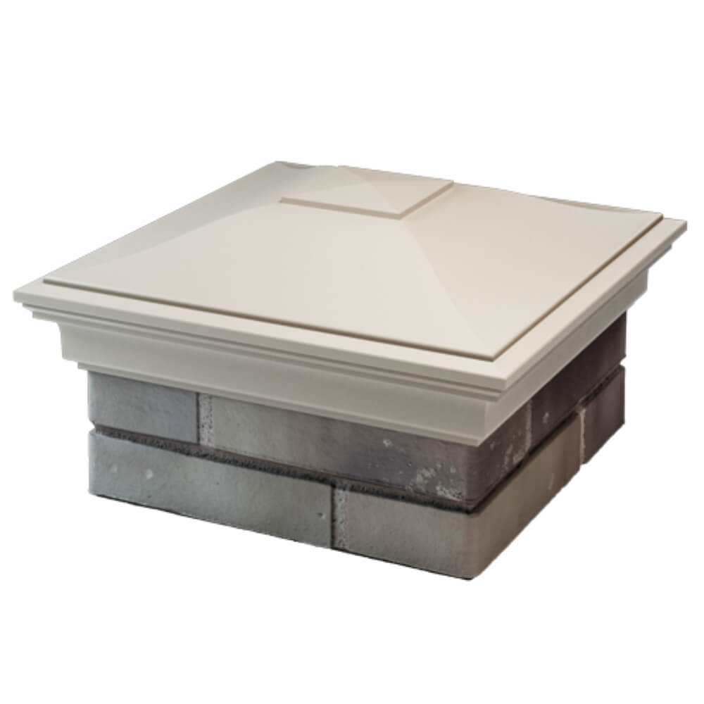 Колпак Zking Монблан Бежевый на столб 1.5х1.5 кирпича (385х385мм) в Владивостоке фото