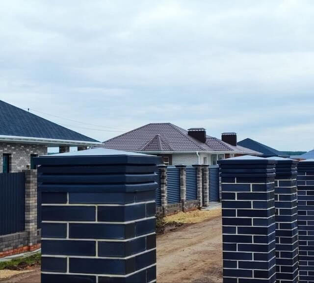 Колпак Zking Бона ХайТек Серый на столб 1.5х1.5 кирпича (385х385мм) в Владивостоке фото