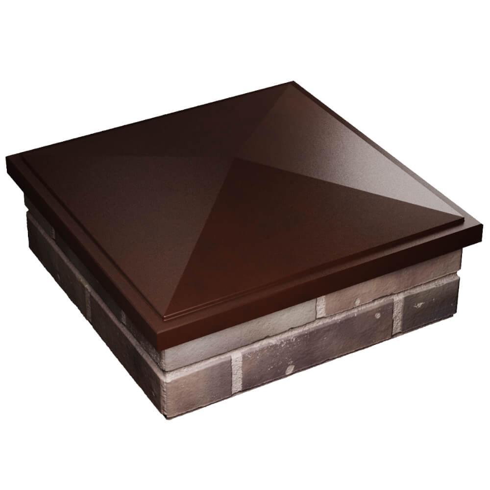 Колпак Zking БонаМоно Коричневый на столб 2х2 кирпича (515х515, 530х530мм) в Владивостоке фото