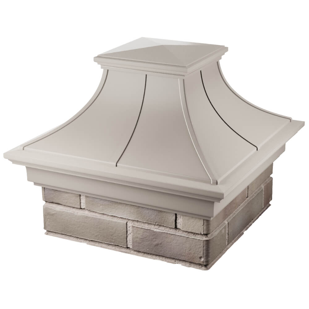 Колпак Zking Монблан Премиум Бежевый на столб 1.5х1.5 кирпича (385х385мм) в Владивостоке фото