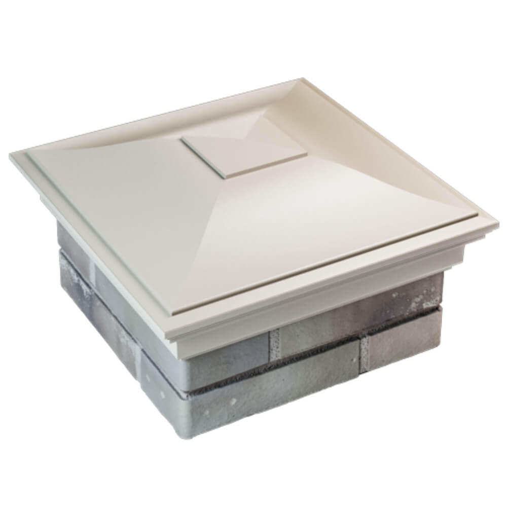 Колпак Zking Монблан Бежевый на столб 1.5х1.5 кирпича (385х385мм) в Владивостоке фото