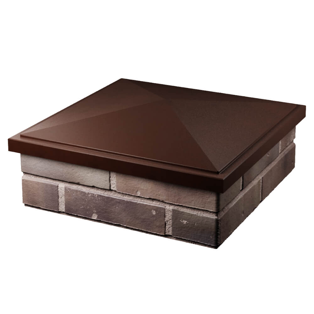 Колпак Zking БонаМоно Коричневый на столб 2х2 кирпича (515х515, 530х530мм) в Владивостоке фото