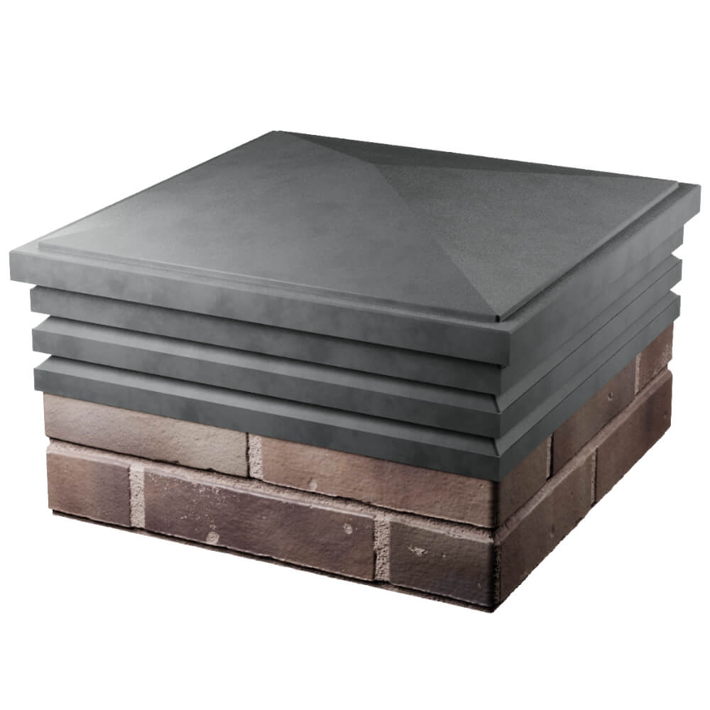 Колпак Zking Бона ХайТек Серый на столб 2х2 кирпича (513х513мм) в Владивостоке фото