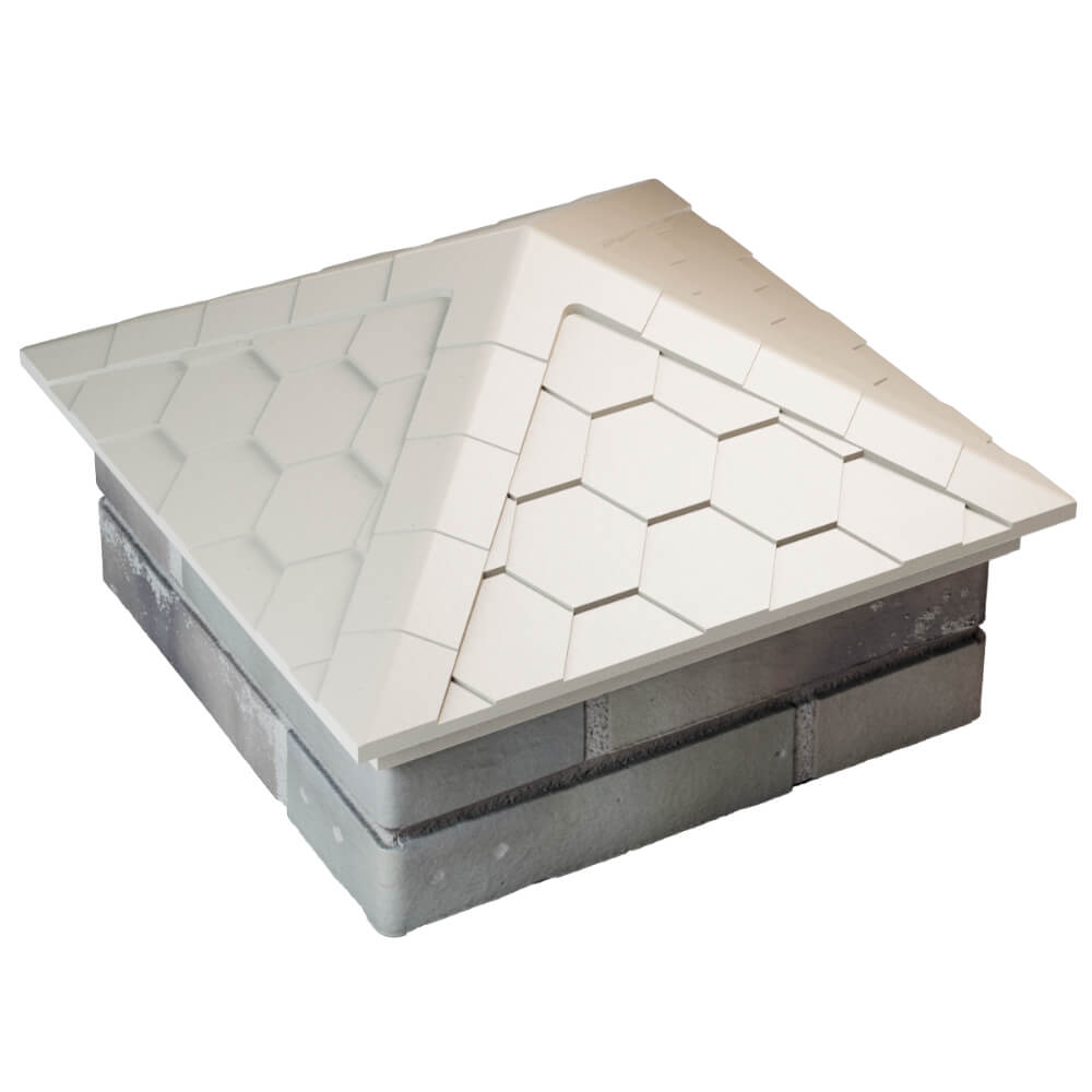 Колпак Zking Эверест Бежевый на столб 1.5х1.5 кирпича (390х390мм) в Владивостоке фото