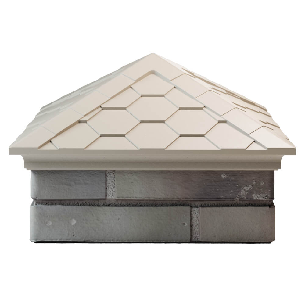 Колпак Zking Эверест Бежевый на столб 1.5х1.5 кирпича (390х390мм) Владивосток фото