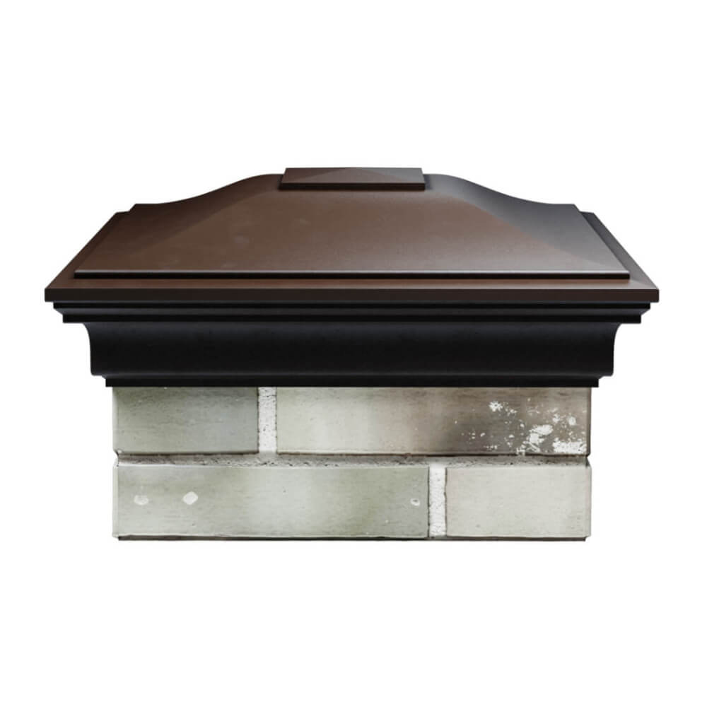 Колпак Zking Монблан Коричневый на столб 1.5х1.5 еврокирпича 0.7НФ (355х355мм) Владивосток фото