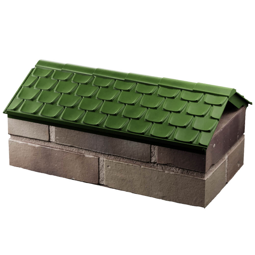 Парапет Zking Эльбрус Зеленый с посадкой на 1 кирпич (255мм) в Владивостоке фото