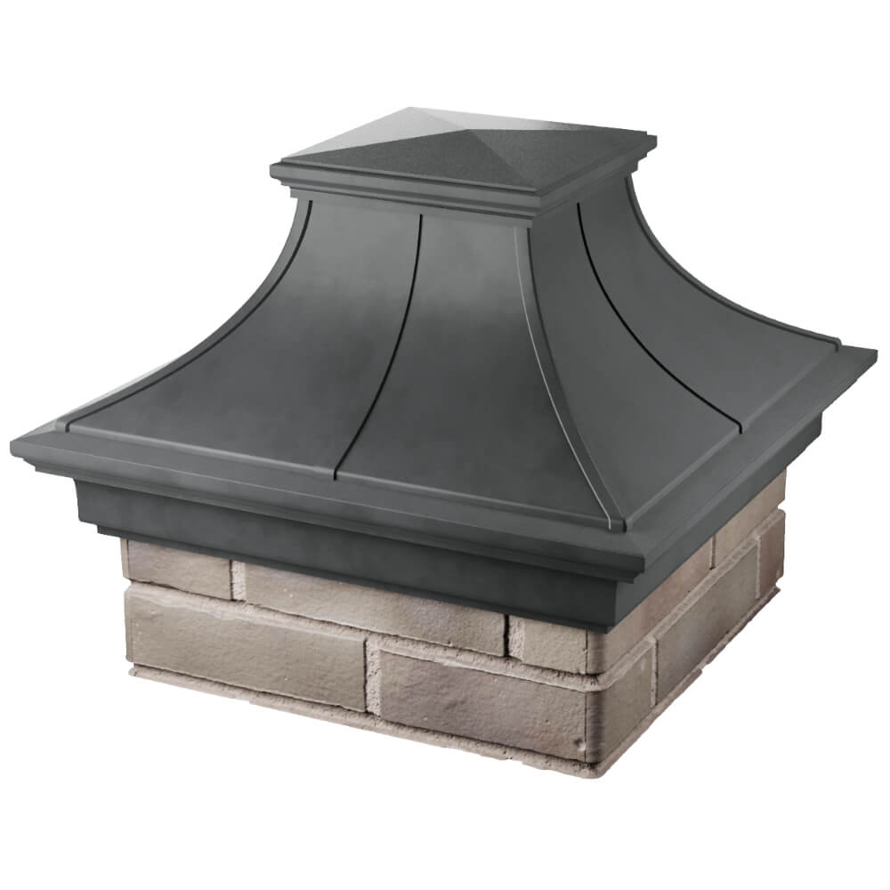 Колпак Zking Монблан Премиум Серый на столб 1.5х1.5 кирпича (385х385мм) в Владивостоке фото