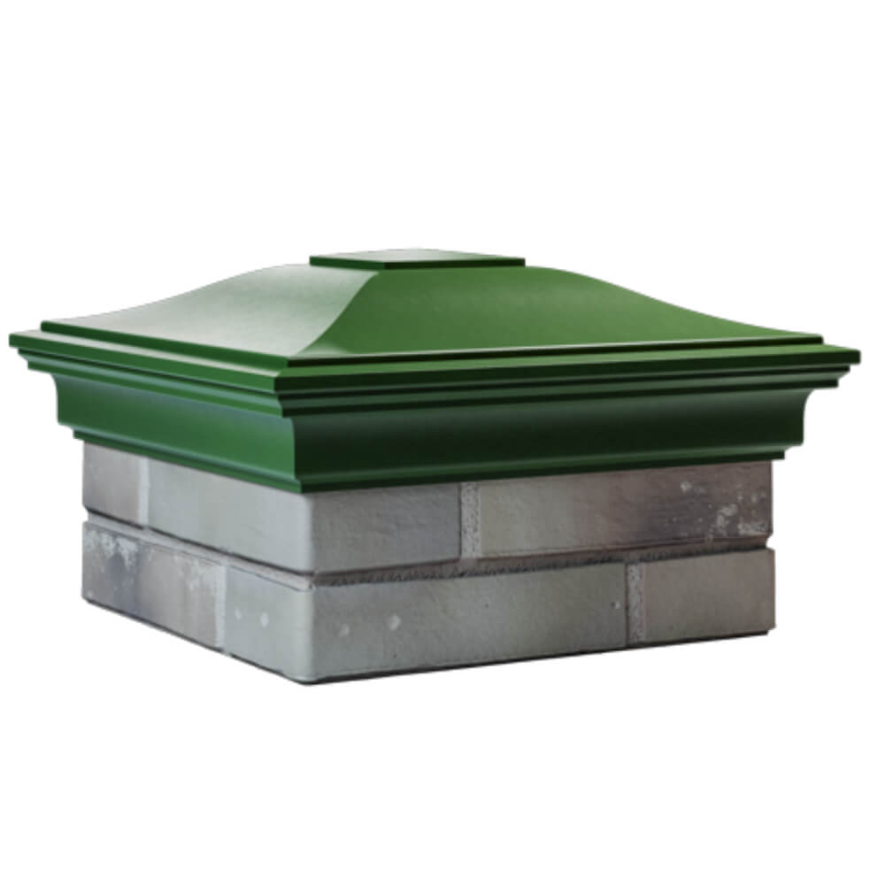 Колпак Zking Монблан Зеленый на столб 1.5х1.5 кирпича (385х385мм) в Владивостоке фото