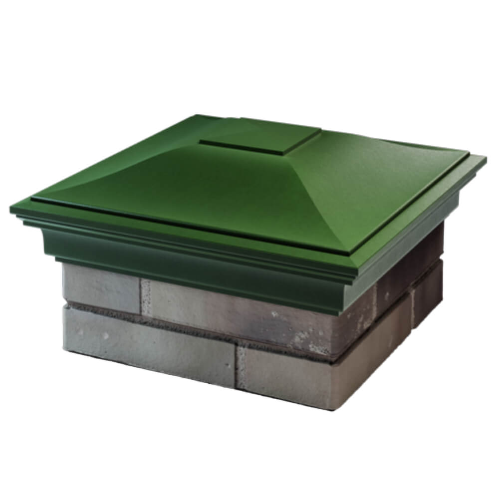 Колпак Zking Монблан Зеленый на столб 1.5х1.5 кирпича (385х385мм) в Владивостоке фото