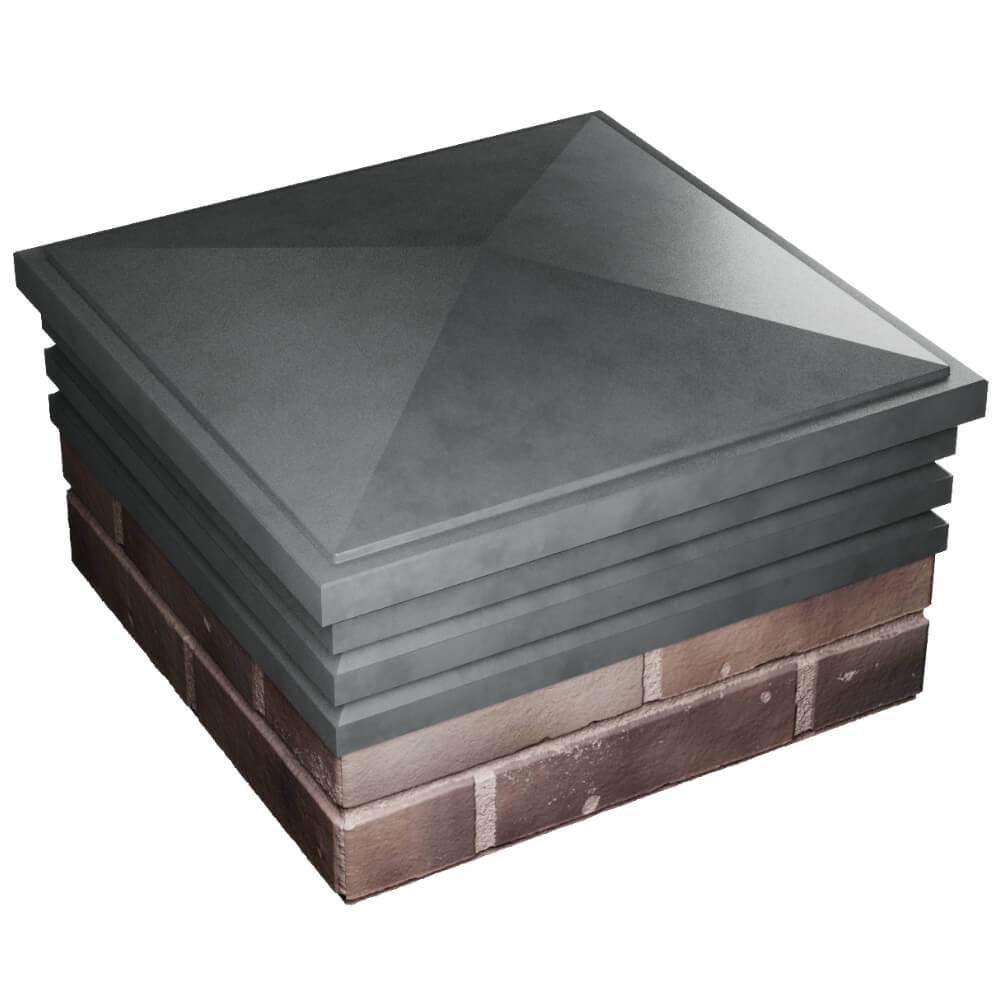 Колпак Zking Бона ХайТек Серый на столб 2х2 кирпича (513х513мм) в Владивостоке фото