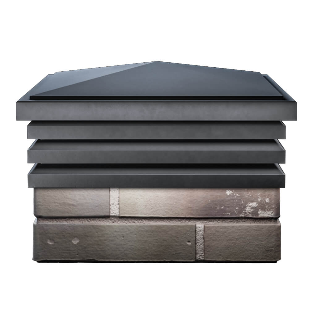 Колпак Zking Бона ХайТек Серый на столб 1.5х1.5 кирпича (385х385мм) Владивосток фото