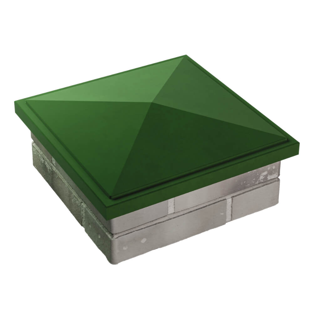 Колпак Zking БонаМоно Зеленый на столб 1.5х1.5 кирпича (385х385, 400х400мм) в Владивостоке фото