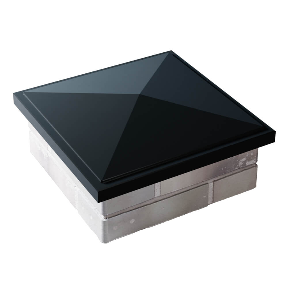 Колпак Zking БонаМоно Черный на столб 1.5х1.5 кирпича (385х385, 400х400мм) в Владивостоке фото