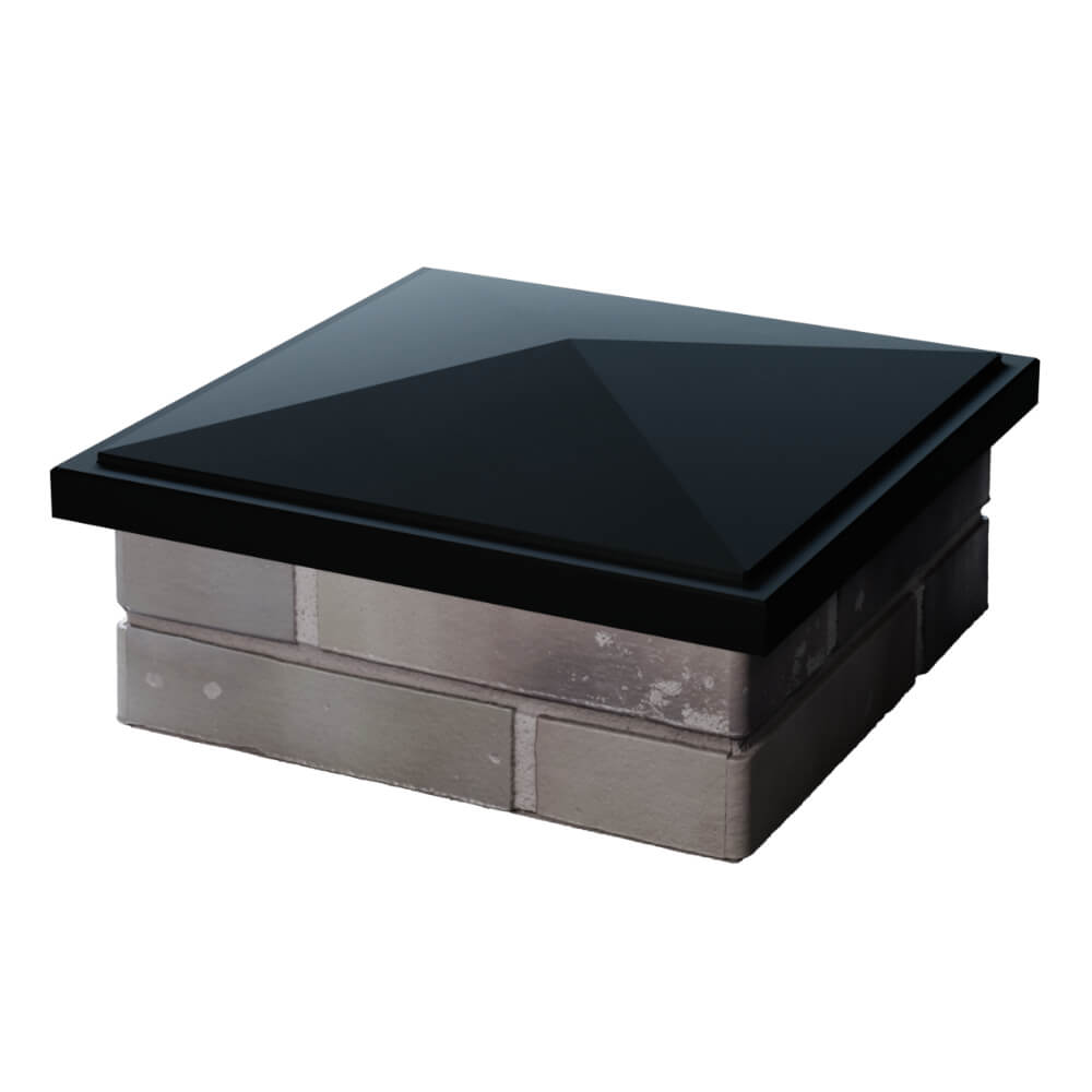 Колпак Zking БонаМоно Черный на столб 1.5х1.5 кирпича (385х385, 400х400мм) в Владивостоке фото