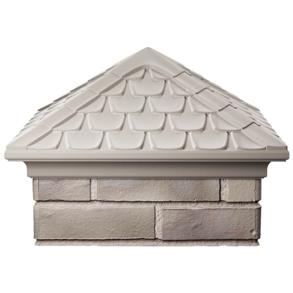 Колпак Zking Эльбрус Бежевый на столб 1.5х1.5 кирпича (385х385мм) Владивосток фото