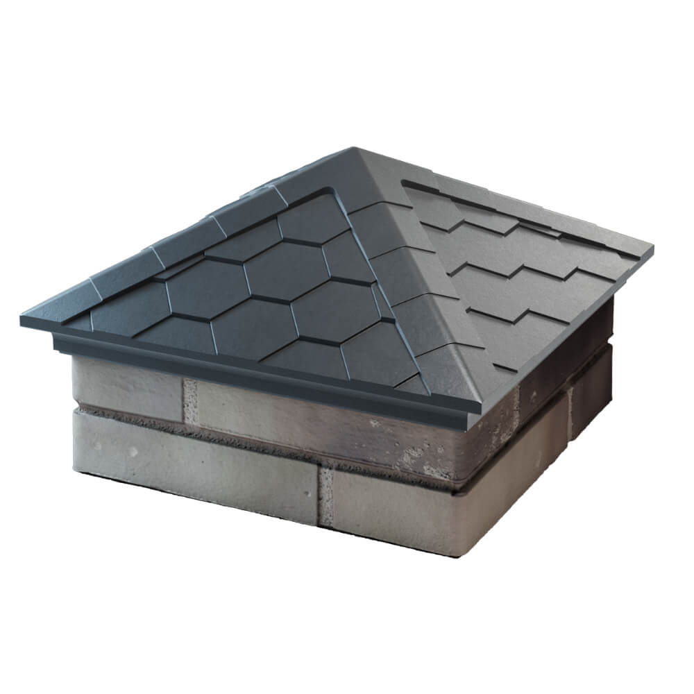 Колпак Zking Эверест Серый на столб 1.5х1.5 кирпича (390х390мм) в Владивостоке фото