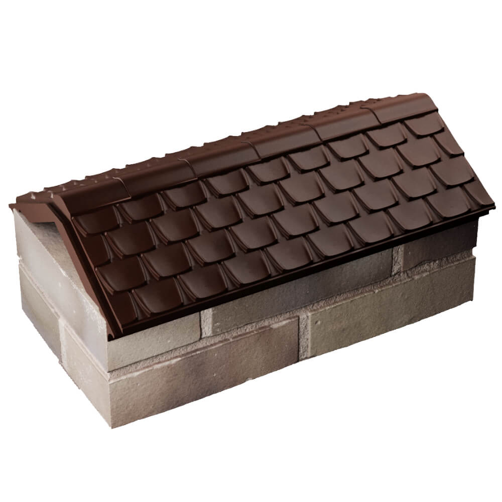 Парапет Zking Эльбрус Коричневый с посадкой на 1 кирпич (255мм) в Владивостоке фото