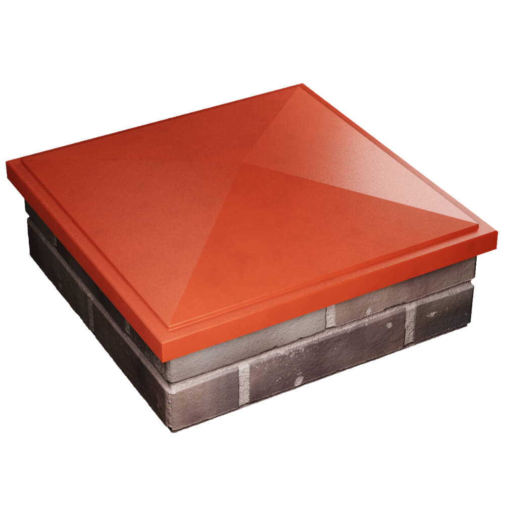 Колпак Zking БонаМоно Красный на столб 2х2 кирпича (515х515, 530х530мм) в Владивостоке фото