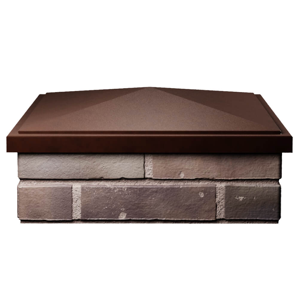 Колпак Zking БонаМоно Коричневый на столб 2х2 кирпича (515х515, 530х530мм) Владивосток фото