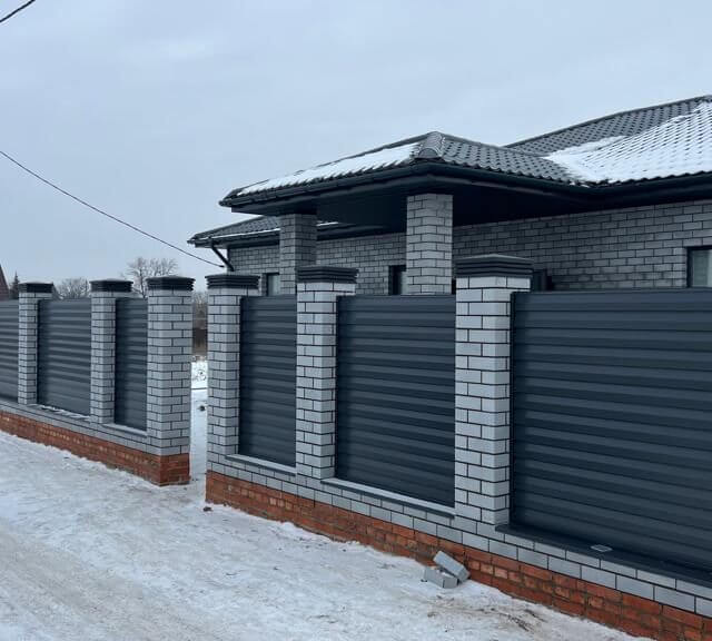 Колпак Zking Бона ХайТек Серый на столб 1.5х1.5 кирпича (385х385мм) в Владивостоке фото