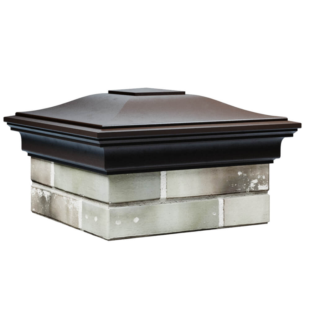 Колпак Zking Монблан Коричневый на столб 1.5х1.5 кирпича (385х385мм) в Владивостоке фото