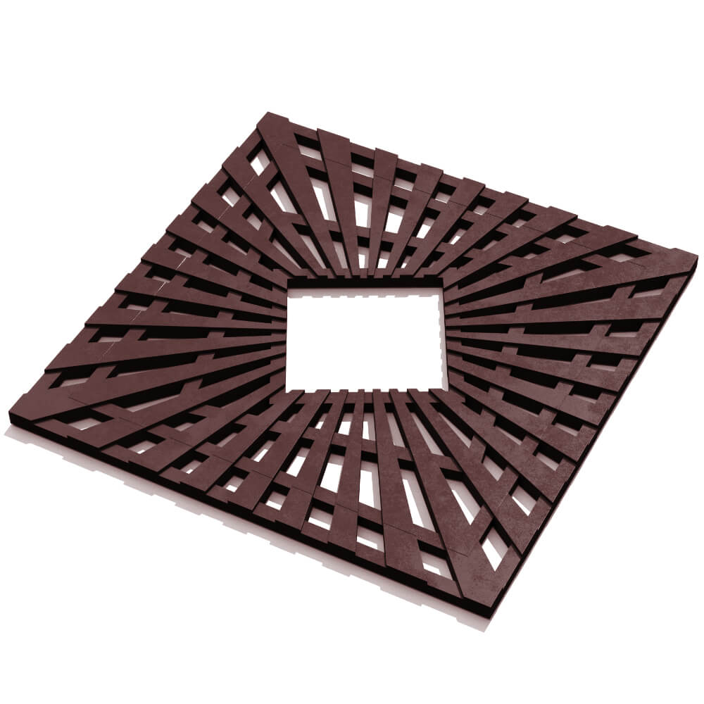 Приствольная решетка для дерева ZKING ATMOSPHERE 1.2х1.2м Коричневая в Владивостоке фото